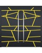LIM W360 doble: puerta doble maciza de aluminio con rayas