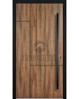 LIM WOODLINE 1 - puerta de entrada de aluminio con laminado de alta presión en nogal