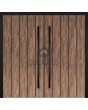 LIM WOODLINE 2 Doble - puerta doble de aluminio revestida con laminado de alta presión Tambora imitación madera