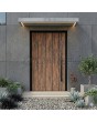 puerta de entrada revestida de HPL imitación madera