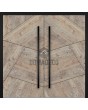 LIM WOODLINE 3 Doble - puerta doble de aluminio revestida Imitación madera Fir Platinum