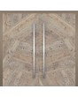 LIM WOODLINE 3 Doble - puerta doble de aluminio revestida Imitación madera Fir Platinum