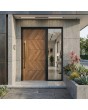 PIVOT WOODLINE 4 - Puerta pivotante con panel Creek Larch de laminado de alta presión imitación madera.