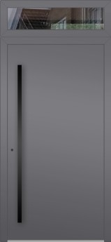 Puerta LIM abatible de aluminio con cristal superior