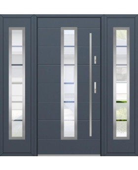 Fargo 12C T - puerta entrada moderna con dos sidelites