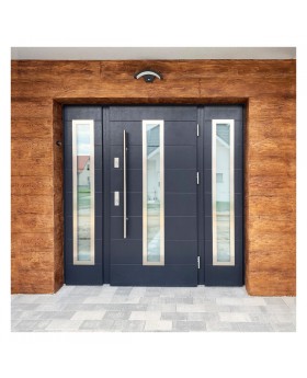 Fargo 12C T - puerta entrada moderna con dos sidelites