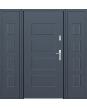 Fargo 13 T - puerta entrada metalica con dos sidelites