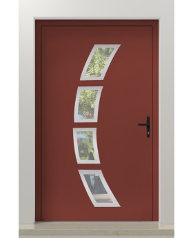 PIVOT 21A - Puerta pivotante exterior moderna de aluminio