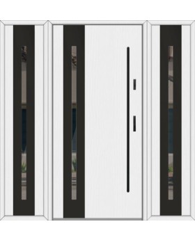Fargo 26B T - puerta entrada metalica con dos sidelites