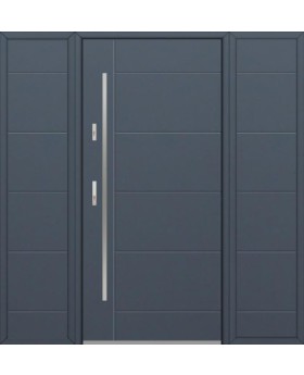 Fargo 26D T - puerta entrada moderna con dos sidelites