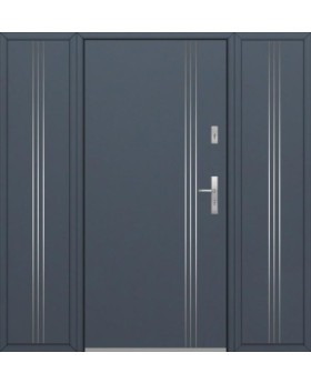 Fargo 32A T - puerta entrada exterior con dos sidelites