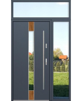 configuración personalizada - Puerta Fargo con luz lateral derecha y superior (vista desde el exterior)