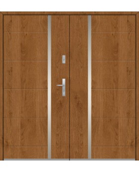 Fargo 41 double - puerta double principal de acero inoxidable