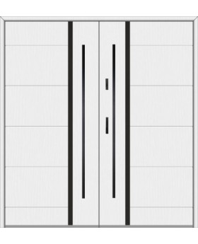 Fargo 41 double - puerta double principal de acero inoxidable