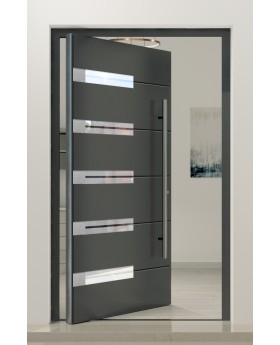 PIVOT AP18 - Puerta de entrada contemporánea con bisagra de aluminio