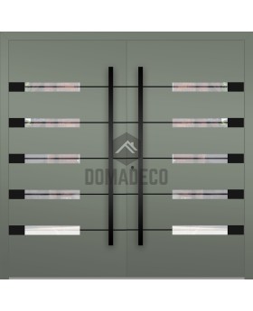 LIM AP18A puerta frontal doble de aluminio con bisagras dobles
