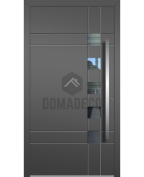 LIM C23 - custom modern aluminum entry door with glass