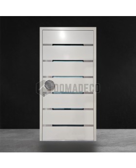  Puerta de aluminio moderna blanca