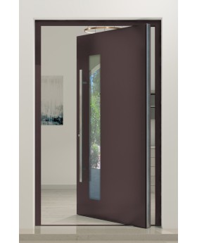 PIVOT C8 - Puerta pivotante de aluminio de diseño con cristal