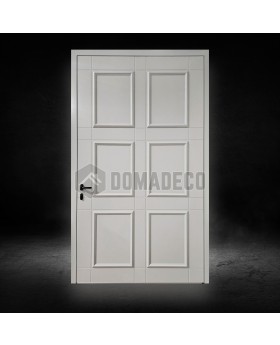 Puerta de entrada de aluminio de estilo tradicional blanco.