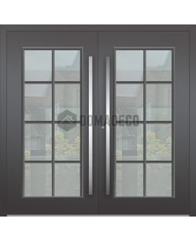 LIM CL06 doble - puerta batiente tradicional de aluminio de estilo clásico con cristal