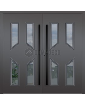 LIM CL11 doble - puerta de entrada doble tradicional acristalada