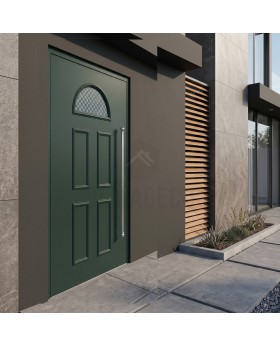 Puerta de entrada de aluminio con diseño Green Classic