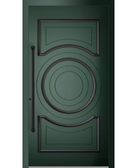 LIM CL16: puerta de entrada de aluminio de estilo tradicional
