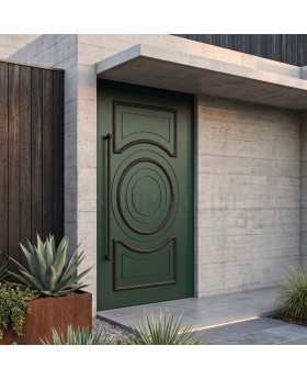 LIM CL16: puerta de entrada de aluminio de estilo tradicional