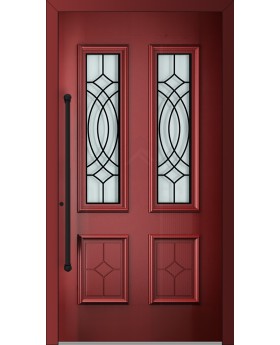 LIM CL18: puerta de entrada de estilo tradicional con cristal
