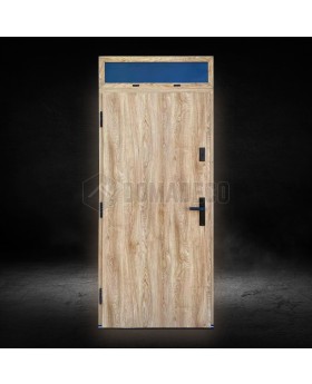 Puerta de entrada de seguridad de acero macizo de roble Turners