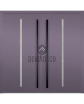 LIM Flet B doble - puerta delantera de aluminio con bisagras dobles y cristal vertical
