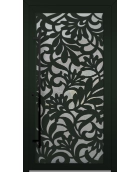 LIM G1 - Puerta de aluminio acristalada con panel decorativo