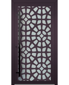 LIM G2 - Puerta frontal de aluminio acristalada con panel decorativo