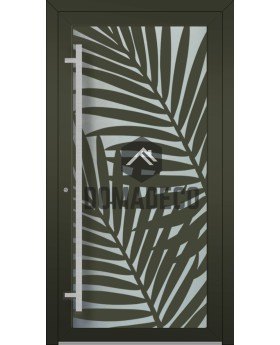 LIM G3 - Puerta de aluminio y cristal con panel decorativo
