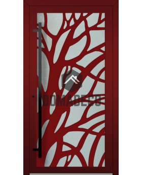 LIM G4 - Puerta de entrada de aluminio acristalada con panel decorativo