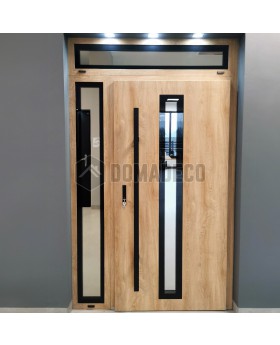 configuración personalizada - Puerta Fargo con luz lateral izquierda y superior (vista desde el exterior)