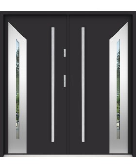 Sta Gaspard Double: puerta doble decorativa de acero para la entrada de una villa.