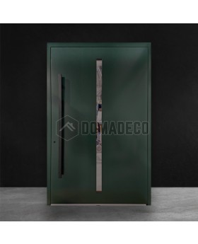 Puerta pivotante contemporánea verde