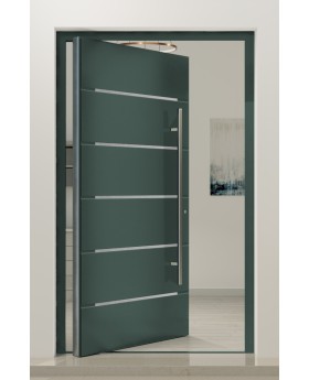 PIVOT Integra-inox: puerta pivotante de alta gama fabricada por encargo.