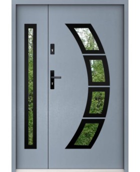 Sta Taurus Duo noir - puerta entrada exterior con sidelite