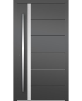 LIM 41 - puerta principal de aluminio anticiclónica con listón
