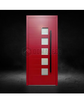 rojo porte moderne en aluminium pour villas modernes