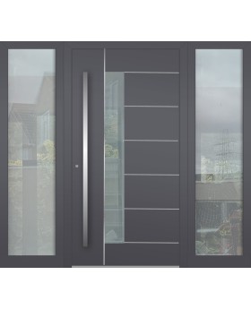 Puerta delantera abatible LIM de aluminio con luz lateral izquierda y derecha 