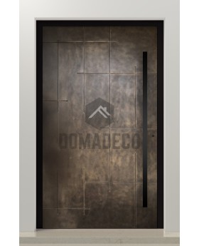 PIVOT M24 - puerta pivotante de aluminio con metal líquido de bronce