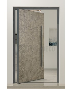 PIVOT M3 - Puerta de entrada pivotante de aluminio revestida de metal líquido