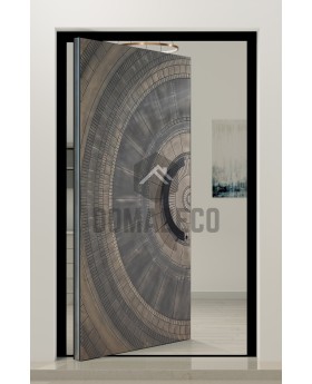 PIVOT M6 - puerta pivotante de metal líquido marrón