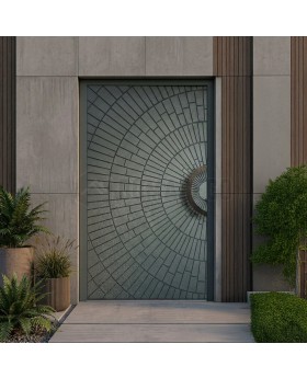 Puerta con bisagras de entrada con metal líquido de zinc