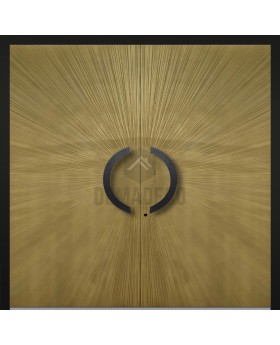 LIM M8 doble - puerta delantera doble con textura dorada de metal fresado