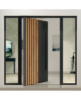 Puerta pivotante con luz lateral izquierda y derecha